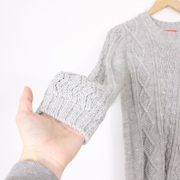 *Joe Fresh Grey Knitted Crew Neck Sweater - Picture 6 of 7